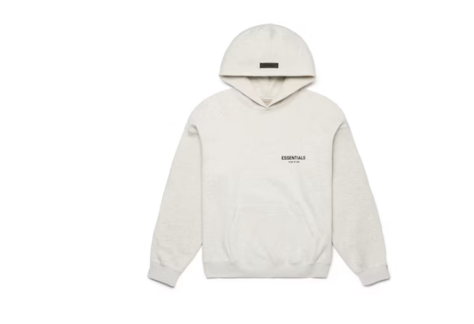 Fear of God Essentials Light Oatmeal Hoodie Sz SMALL (Defect)