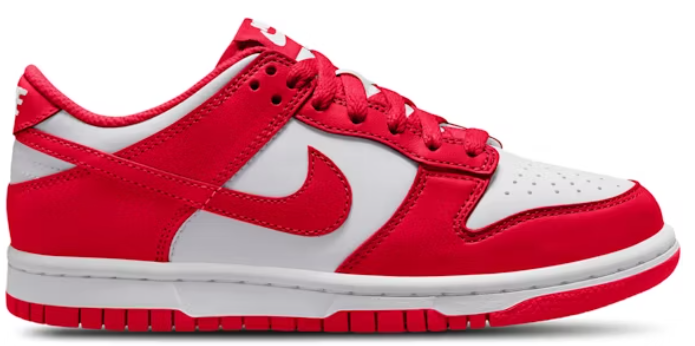 Nike Dunk Low White University Red (GS) SZ 5Y