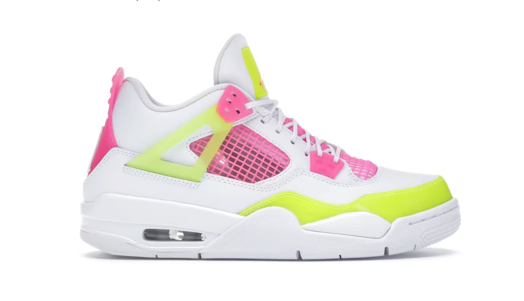 Jordan 4 Retro White Lemon Pink (GS) Sz 6.5Y