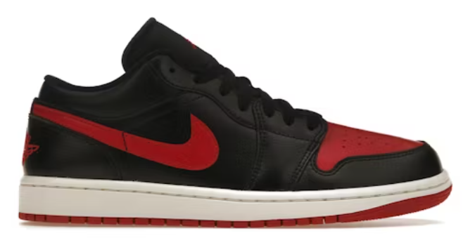 Jordan 1 Low Bred Sail (Women's) SZ 7W/5.5M MISSING LID