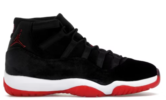 Jordan 11 Retro Bred Velvet (Women's) SZ 7