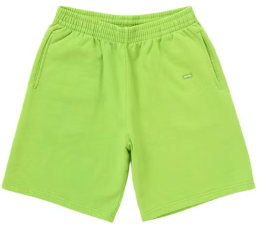 Supreme Overdyed Small Box Sweatshort Lime SZ M