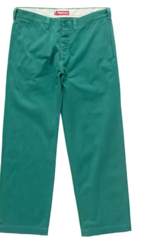 Supreme Chino Pant Pant (FW24) Dark Mint SZ 32