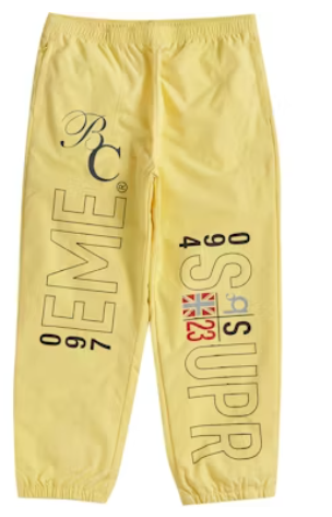 Supreme Bernadette Corporation Track Pant Pale Yellow SZ L