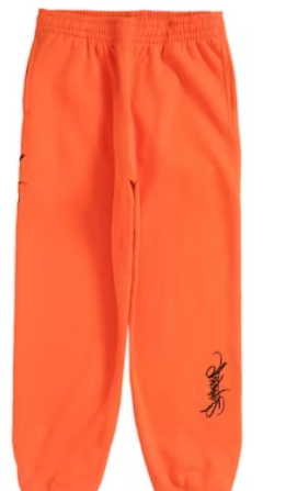 Supreme Embroidered Script Sweatpant Orange SZ M