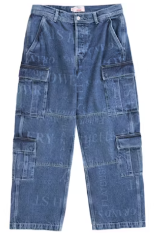 Supreme Martine Rose Denim Cargo Pant Washed Blue SZ 32