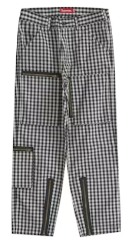 Supreme Gingham Flight Pant Black SZ 30