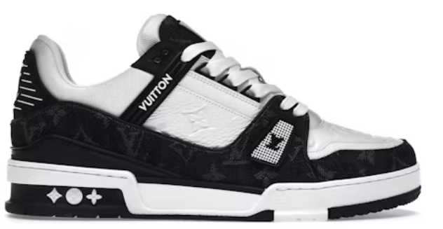 Louis Vuitton LV Trainer White Black SZ 10