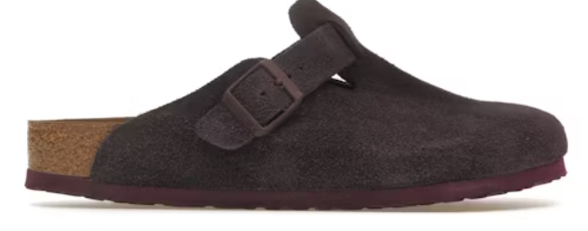 Birkenstock Boston Soft Footbed Suede Wine SZ W6/M4