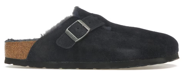 Birkenstock Boston Shearling Suede Midnight SZ 12