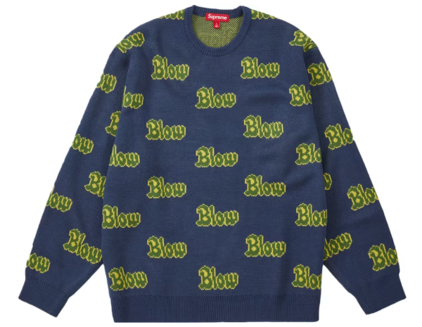 Supreme Blow Sweater Navy SZ L