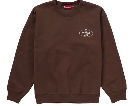 Supreme Crest Crewneck (FW24) Brown SZ L