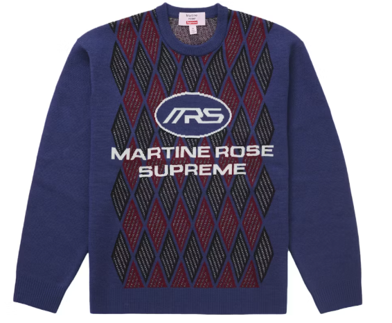 Supreme Martine Rose Sweater Blue SZ M