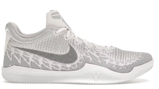 Nike Mamba Rage White Pure Platinum SZ 11 USED NO BOX