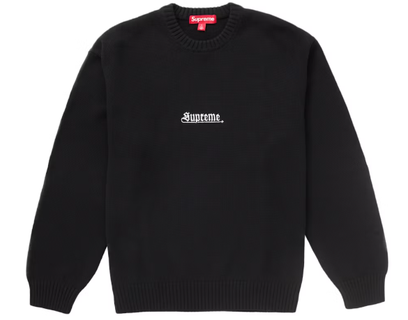 Supreme Old English Sweater Black SZ L