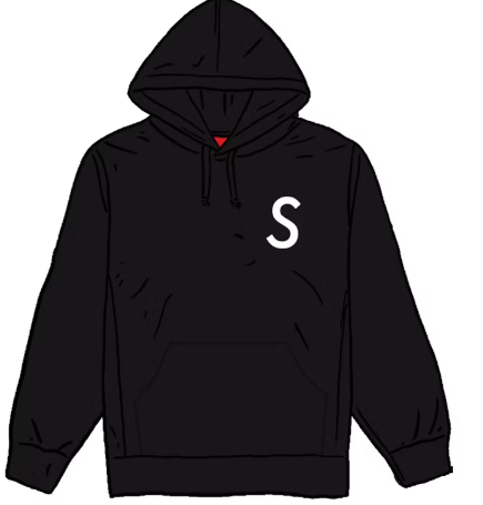 Supreme $ Logo Zip Up Hooded Sweatshirt (FW24) Black SZ M