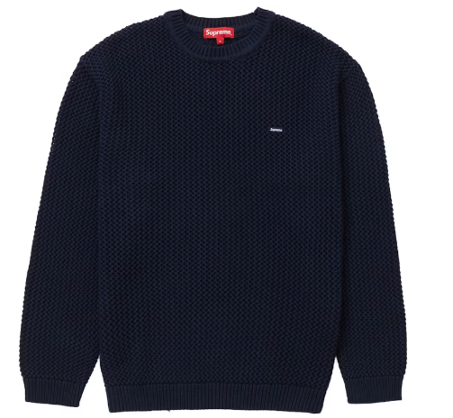 Supreme Open Knit Small Box Sweater Navy SZ L