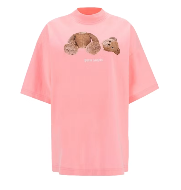 Palm Angels Bear-Print Cotton Pink SMALL