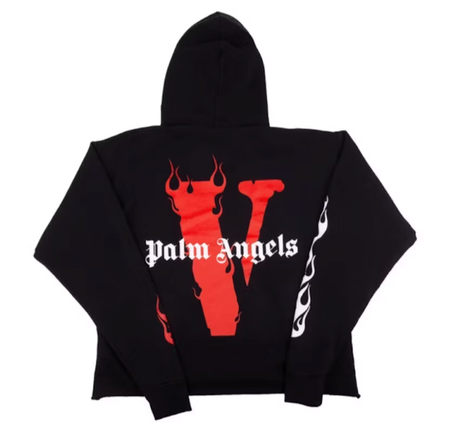 Vlone x Palm Angels Hoodie Black/Red MEDIUM