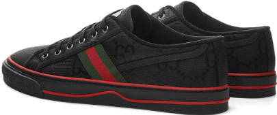 Men's Gucci Tennis 1977 Sneaker Low Top Black SZ 9/10