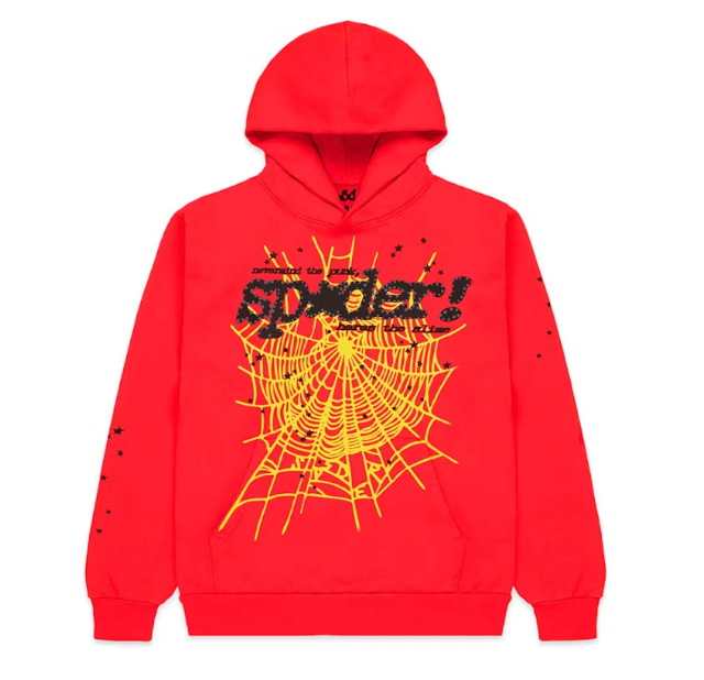 Sp5der P*NK V2 Hoodie Red MEDIUM