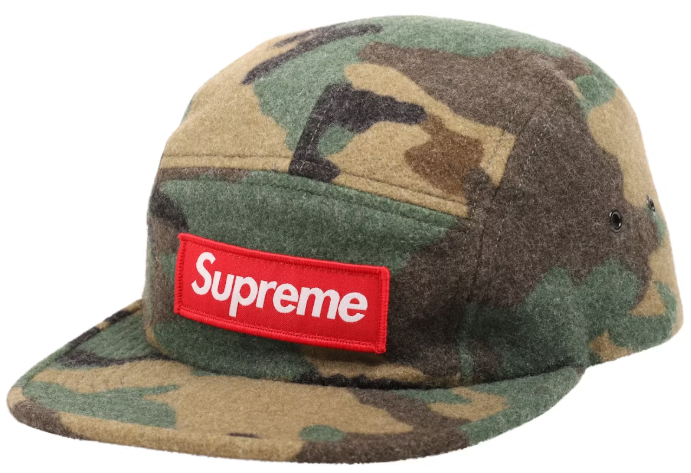 Supreme Camo Wool Camp Cap Green USED