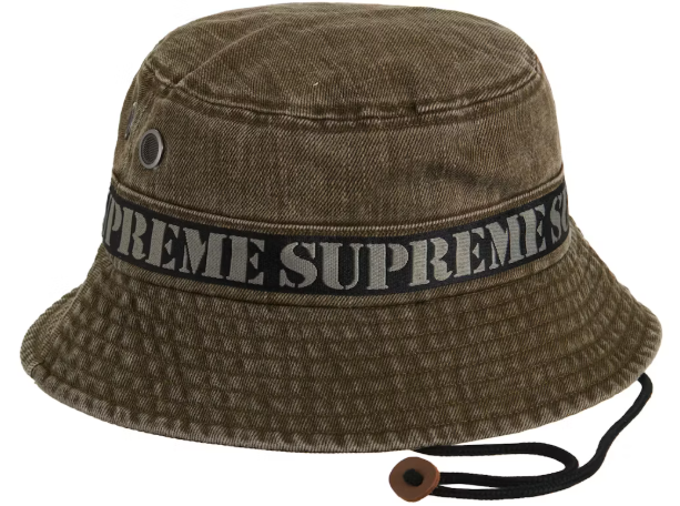 Supreme Stencil Webbing Boonie Olive SZ S/M
