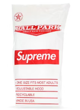 Supreme Ballpark Rain Poncho SS20 Season Gift White/Red (1)