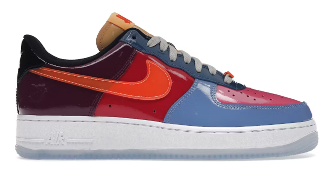 Nike Air Force 1 Low SP Undefeated Multi-Patent Total Orange SZ 12 USED