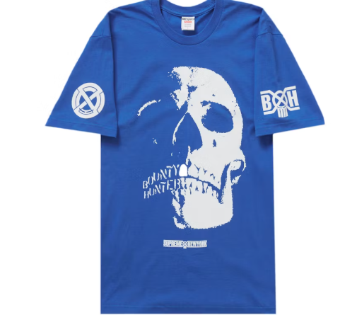 Supreme Bounty Hunter Skulls Tee Blue SZ S