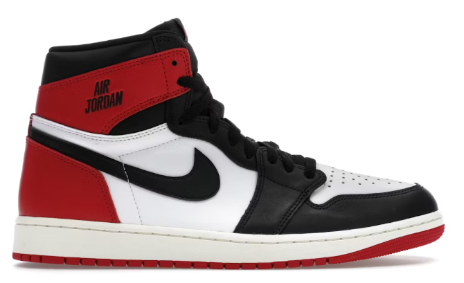 Jordan 1 Retro Hi Black Toe Reimagined SZ 10