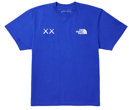 KAWS x The North Face Tee TNF Blue SZ S
