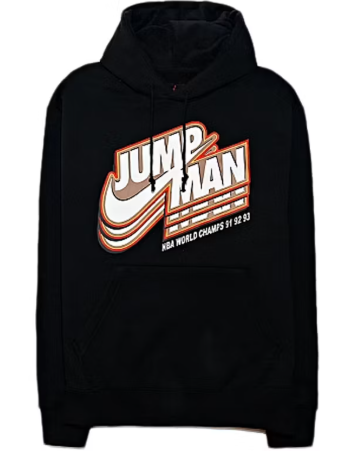Jordan Jumpman Core Fleece Pullover Hoodie Black/Multi SZ L