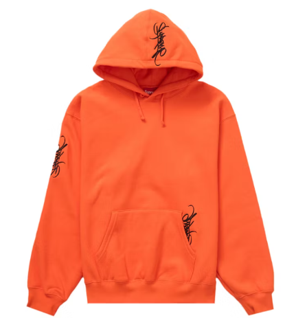 Supreme Tag Hooded Sweatshirt (SS24) Bright Orange SZ L