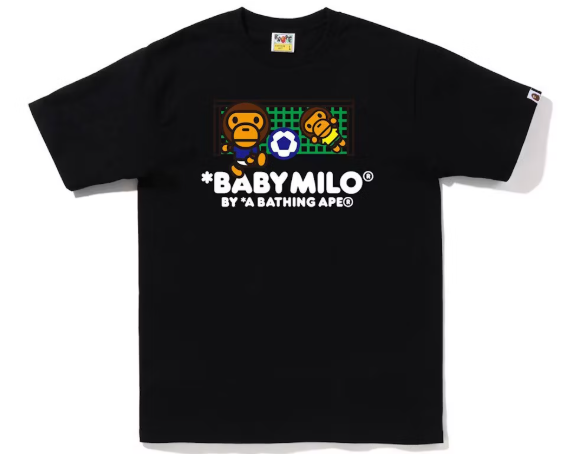 BAPE Baby Milo Soccer Tee Black SZ S