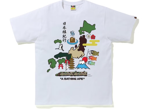 BAPE Japan Culture Tee White SZ S