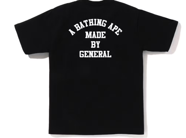 BAPE A Bathing Ape Lettered Tee Black SZ S