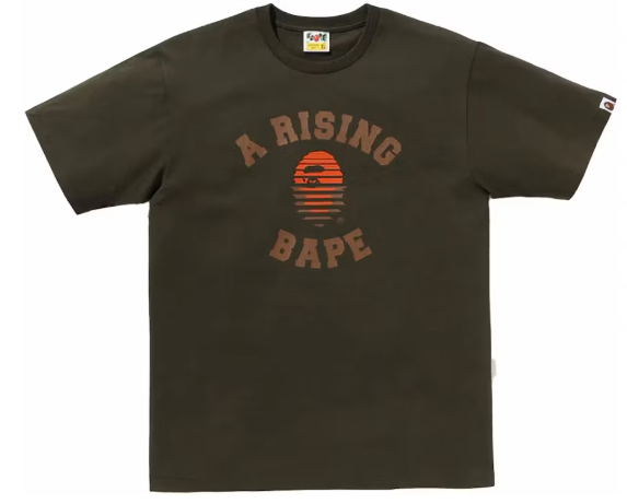 BAPE A Rising Bape Tee Olivedrab SZ L