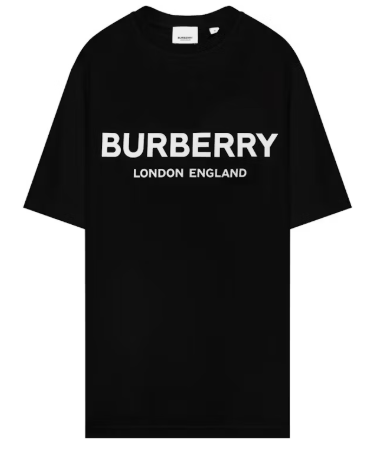 Burberry Logo Print T-shirt Black SZ L
