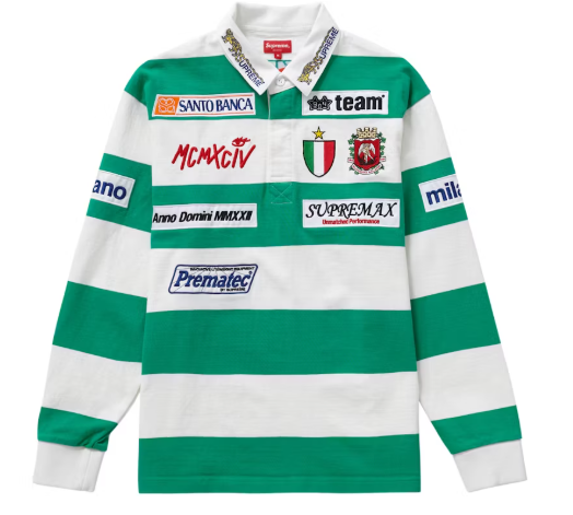 Supreme Stripe Rugby White SZ L