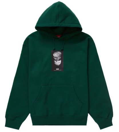 Supreme Soup Can Hooded Sweatshirt Dark Green SZ L