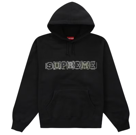 Supreme Beaded Hooded Sweatshirt (SS23) Black SZ S