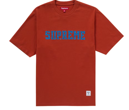 Supreme Twill Applique S/S Top Orange SZ M