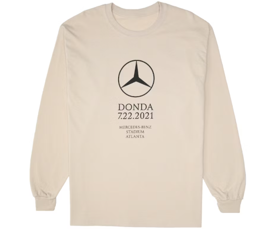 Kanye West DONDA Atlanta Listening Event L/S T-shirt Cream SZ L