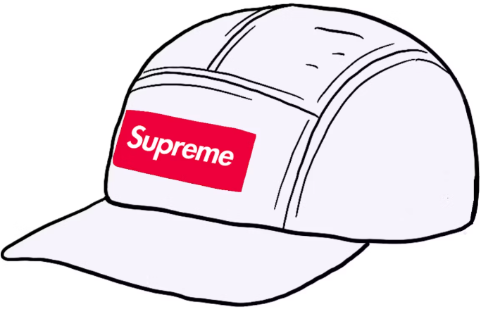 Supreme Linen Camp Cap White