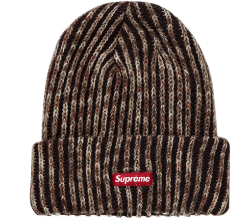Supreme Rainbow Knit Loose Gauge Beanie (FW21) Dark Brown