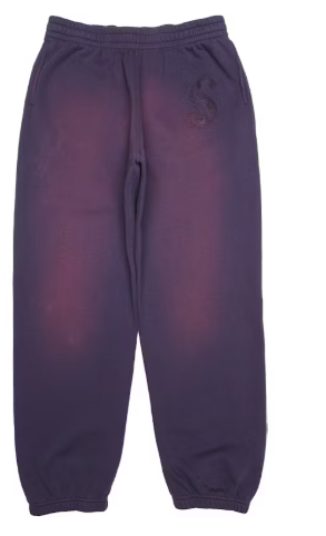 Supreme Overdyed S Logo Sweatpant Purple SZ L