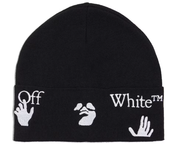 OFF-WHITE Logo Beanie Black/White
