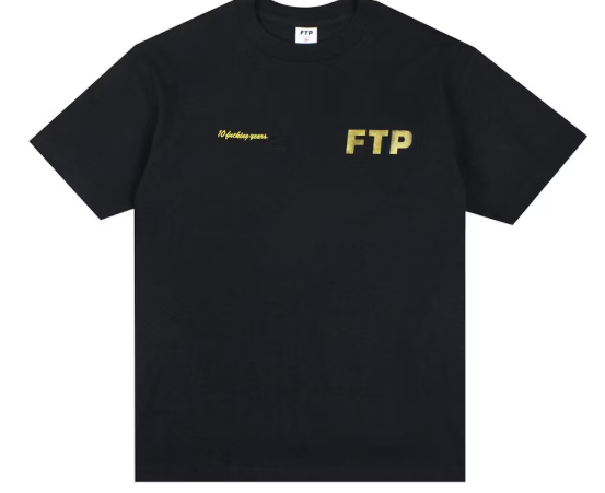FTP 10 Year Logo Tee Black SZ L