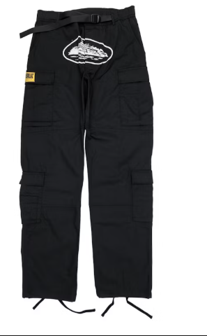 Corteiz 4Starz Special Edition Guerillaz Cargos Black/White SZ M DEFECT